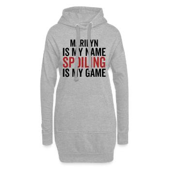 Marilyn ist mein Name Verderben ist mein Spiel - Hoodie-Kleid - Grau meliert - Vorne