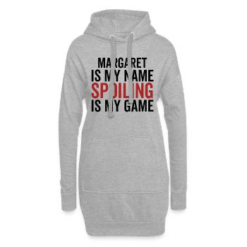 Margaret est mon nom Spoiler est mon jeu - Sweat-shirt à capuche long Femme - gris chiné - Devant