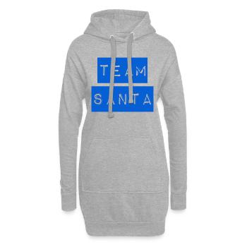 TEAM SANTA +++ Merry Christmas, X-Mas, Weihnachten - Hoodie-Kleid - Grau meliert - Vorne