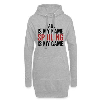 Paul est mon nom Spoiling est mon jeu - Sweat-shirt à capuche long Femme - gris chiné - Devant