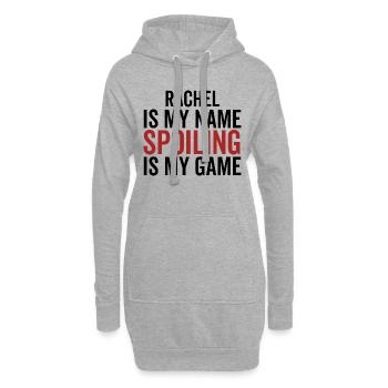 Rachel ist mein Name Verderben ist mein Spiel - Hoodie-Kleid - Grau meliert - Vorne