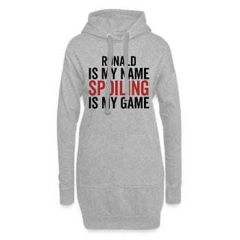 Ronald is My Name Spoiling is My Game - Hoodie Dress - heather grey - Front
