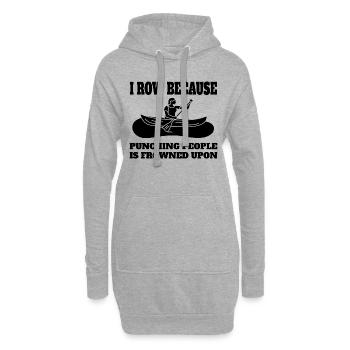 Rameur rameur disant club d’aviron rameur drôle - Sweat-shirt à capuche long Femme - gris chiné - Devant