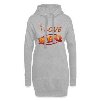 Barbecue - Sweat-shirt à capuche long Femme - gris chiné - Devant