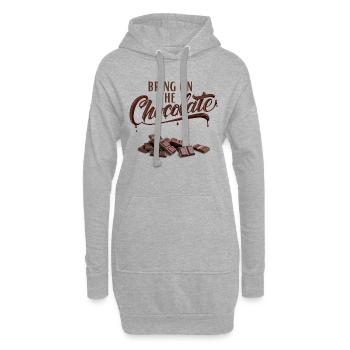 Apportez le chocolat - Schokoliebe - Sweat-shirt à capuche long Femme - gris chiné - Devant