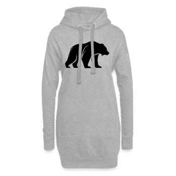 Schwarzbär - Hoodie-Kleid - Grau meliert - Vorne