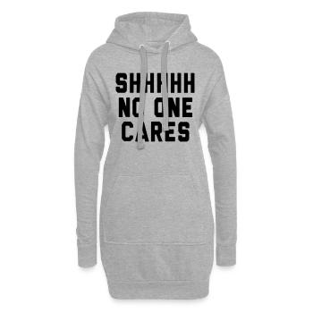 Pssst... Das interessiert niemanden - Hoodie-Kleid - Grau meliert - Vorne