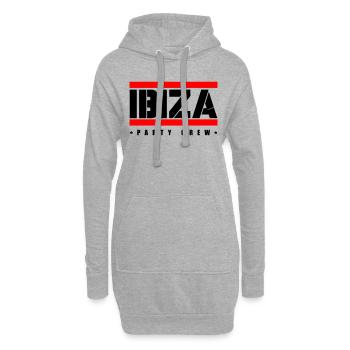 ibiza party crew - Hoodie-Kleid - Grau meliert - Vorne
