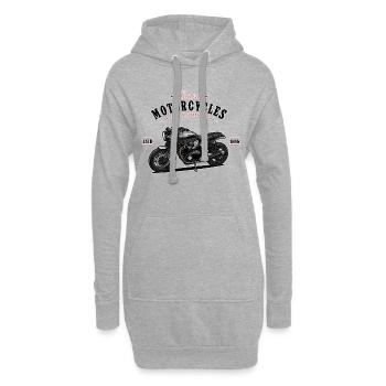 Classique moderne // Personnalisé // Moto - Sweat-shirt à capuche long Femme - gris chiné - Devant