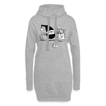Beth l'araignée - Le cadeau de Noël - Sweat-shirt à capuche long Femme - gris chiné - Devant
