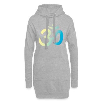 Yoga Shirt / Verlauf gelb blau - Hoodie-Kleid - Grau meliert - Vorne