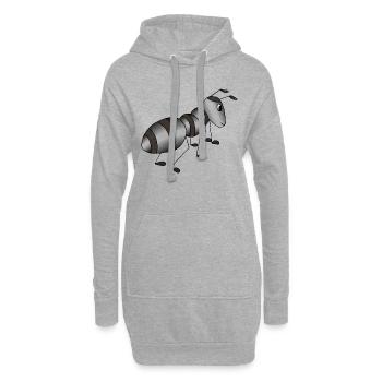 Ameise - Hoodie-Kleid - Grau meliert - Vorne