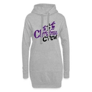 lustiges Team zu Weihnachten - Hoodie-Kleid - Grau meliert - Vorne