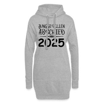 Enterrement de vie de garçon 2025 - Sweat-shirt à capuche long Femme - gris chiné - Devant