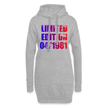 44e anniversaire Edition limitée 04/1981 - Sweat-shirt à capuche long Femme - gris chiné - Devant