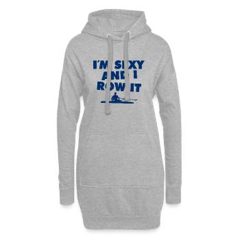 Je suis sexy et je rame - Aviron - Rudern - Ruderer - Sweat-shirt à capuche long Femme - gris chiné - Devant