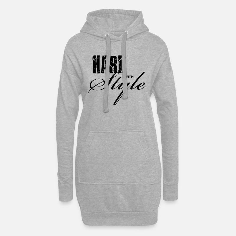 Hard with Style - Hoodie-Kleid - Grau meliert
