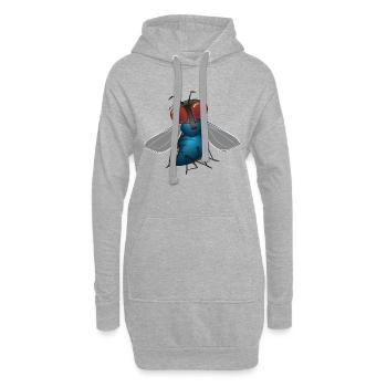 fliege - Hoodie-Kleid - Grau meliert - Vorne