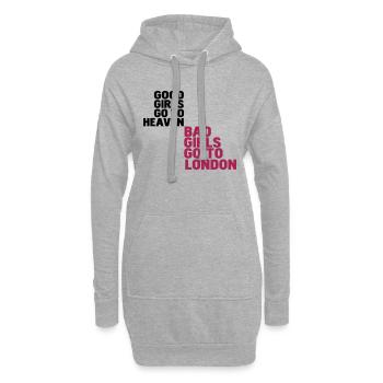 bonnes filles vont au ciel les mauvaises filles - Sweat-shirt à capuche long Femme - gris chiné - Devant