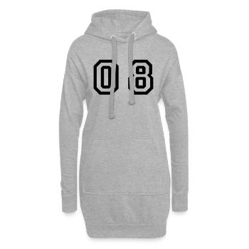 Nummer - 08 - null acht - Hoodie-Kleid - Grau meliert - Vorne