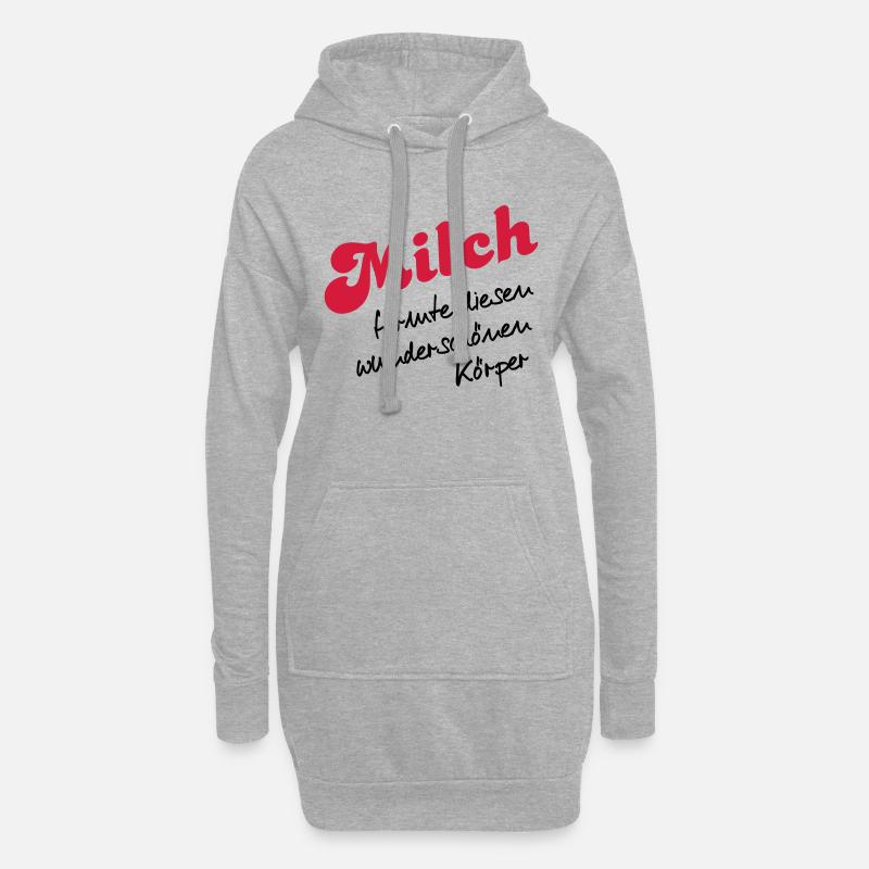 Milch - Hoodie-Kleid - Grau meliert