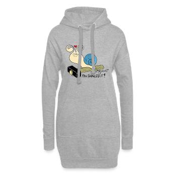 You snailed it! - Hoodie-Kleid - Grau meliert - Vorne