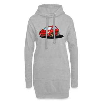 red_car - Hoodie-Kleid - Grau meliert - Vorne