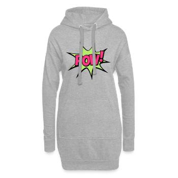 POW - Hoodie-Kleid - Grau meliert - Vorne