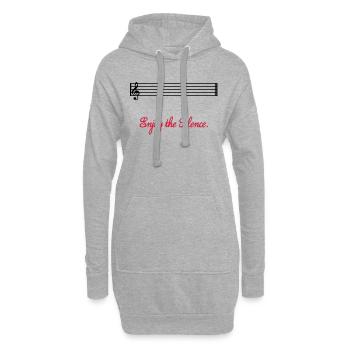 enjoy the silence - Hoodie-Kleid - Grau meliert - Vorne