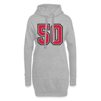 50 sports jersey football number - Hoodie-Kleid - Grau meliert - Vorne
