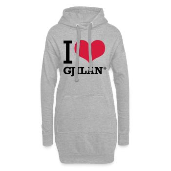 I LOVE GJILAN - Hoodie-Kleid - Grau meliert - Vorne
