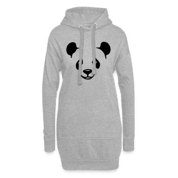 panda géant ours en peluche teddy - Sweat-shirt à capuche long Femme - gris chiné - Devant