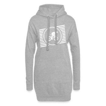 coureur - Sweat-shirt à capuche long Femme - gris chiné - Devant