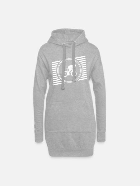racer - Hoodie Dress - heather grey