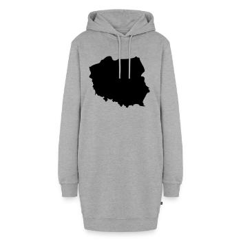 Poland - Hoodie-Kleid - Grau meliert - Vorne