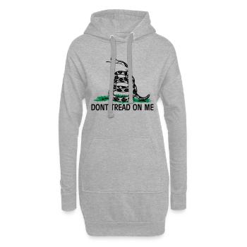 Gadsden Flag - Hoodie-Kleid - Grau meliert - Vorne