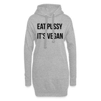 vegan - Hoodie-Kleid - Grau meliert - Vorne