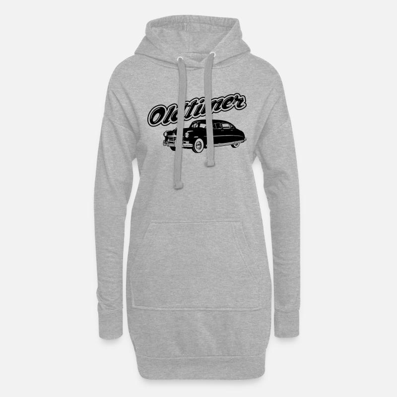 Oldtimer - Hoodie-Kleid - Grau meliert