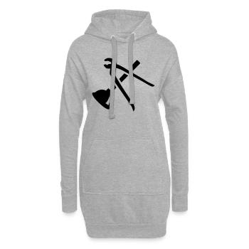 Klempner - Hoodie-Kleid - Grau meliert - Vorne
