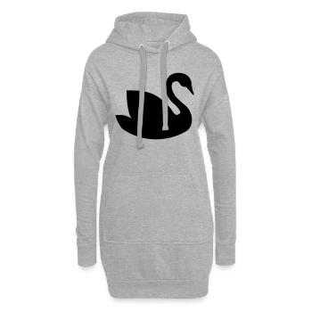 Cygne - Sweat-shirt à capuche long Femme - gris chiné - Devant