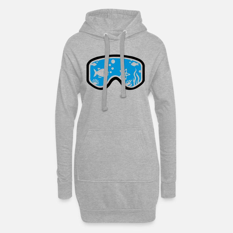 Schnorcheln - Hoodie-Kleid - Grau meliert