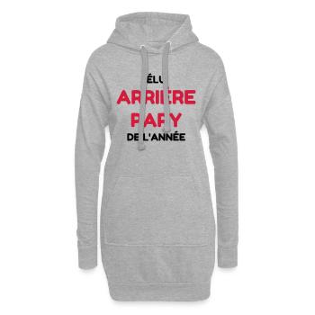 Arrière Papy / Grand Père / Bébé / Naissance - Sweat-shirt à capuche long Femme - gris chiné - Devant