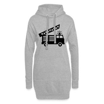 Feuerwehr - Hoodie-Kleid - Grau meliert - Vorne