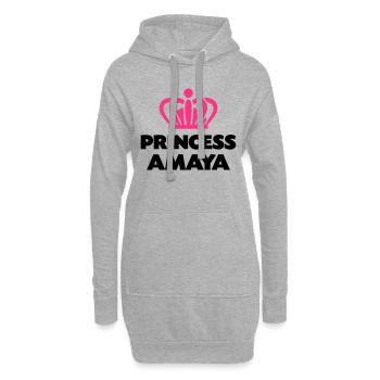 Princess amaya name thing crown - Hoodie Dress - heather grey - Front