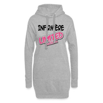 Docteur / Infirmier / Kiné / Médecin / Infirmière - Sweat-shirt à capuche long Femme - gris chiné - Devant