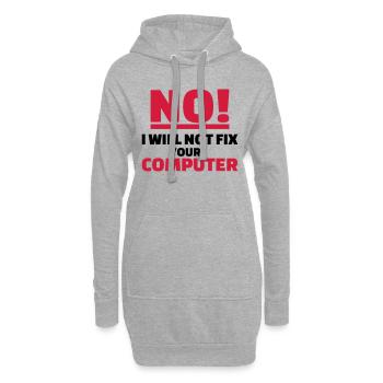 Computer - Hoodie Dress - heather grey - Front