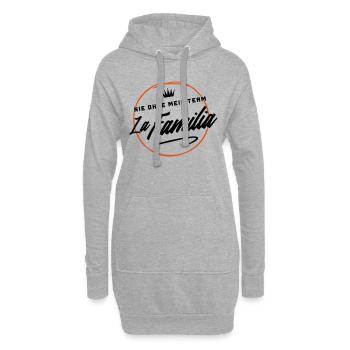 nie ohne mein team familia - Hoodie-Kleid - Grau meliert - Vorne
