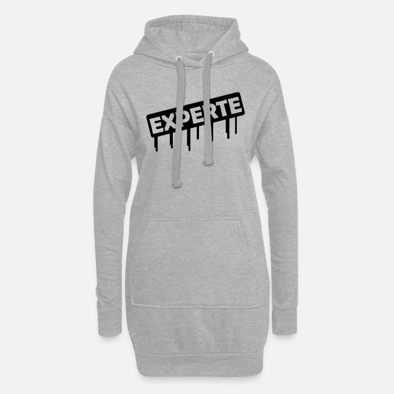 experte - Hoodie-Kleid - Grau meliert