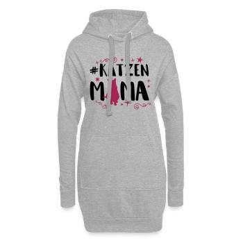 katzen mama - Hoodie-Kleid - Grau meliert - Vorne