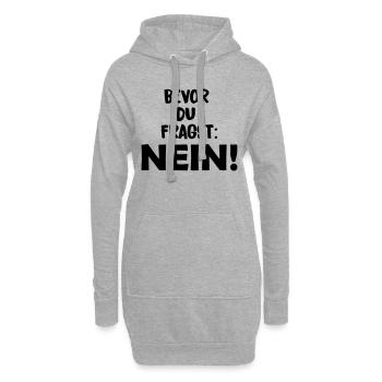bevor_du_fragst_nein - Hoodie-Kleid - Grau meliert - Vorne